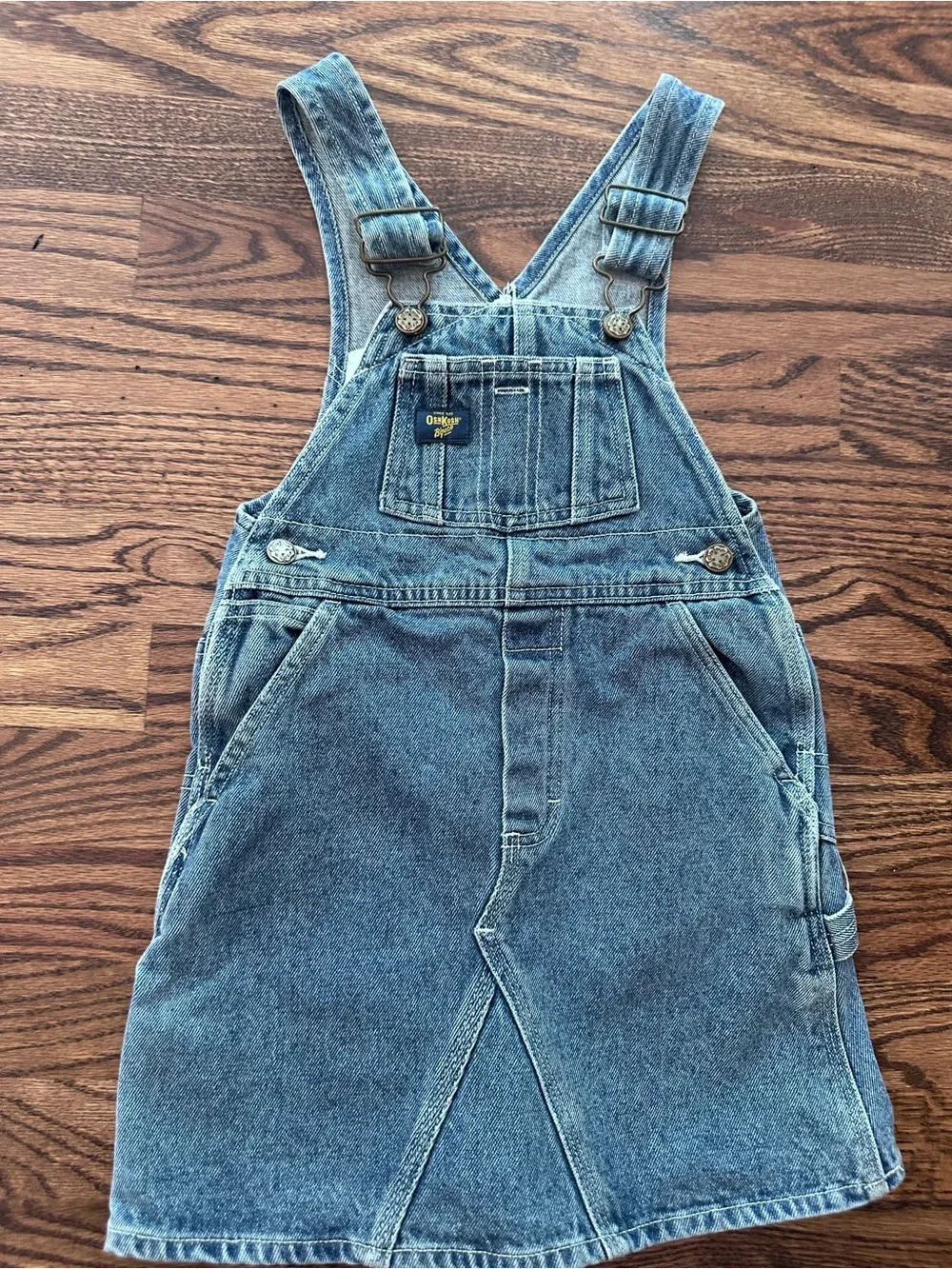 Vintage OshKosh B'gosh Blue Denim Jumper Overall Dress